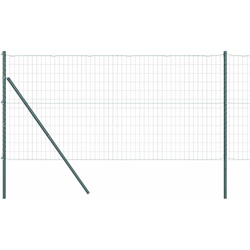 vidaXL Euro ograda s 7 stupova 1x10 m galvanizirani čelik zeleni Cene