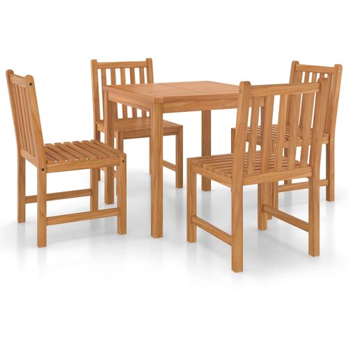  Vrtni blagovaonski set od 5 dijelova 80x80 cm masivno tikovino drvo Slike