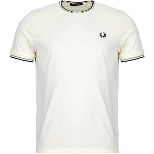 Fred Perry TWIN TIPPED T-SHIRT Bež Slike