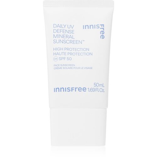 Innisfree Daily UV Defense Mineral Sunscreen mineralni za&amp;scaron;čitni fluid za obraz SPF 50 50 ml Slike