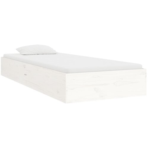  Okvir za krevet bijeli od masivnog drva 90 x 190 cm mali Slike