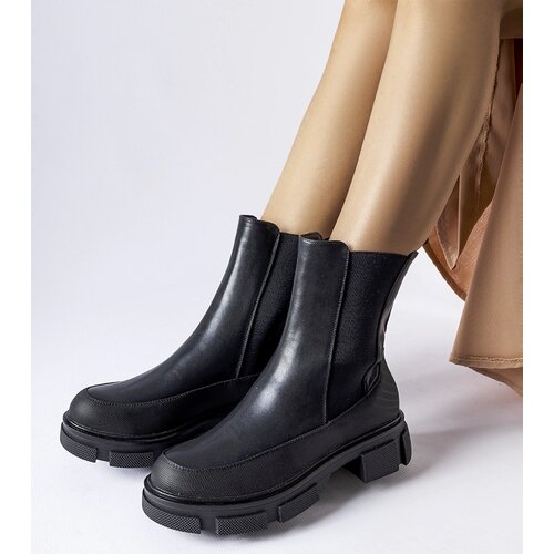 Gemre Black ankle boots with elastic upper Faisal Cene