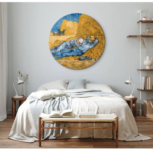  Okrugla slika - Vincent van Gogh – Noon: Rest from Work 80x80 Cene