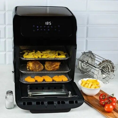 Klausberg KB-7557 Air Fryer Pećnica 12 L &amp;ndash; 1800 W, 12 Programa, Rotirajući Ražanj Slike