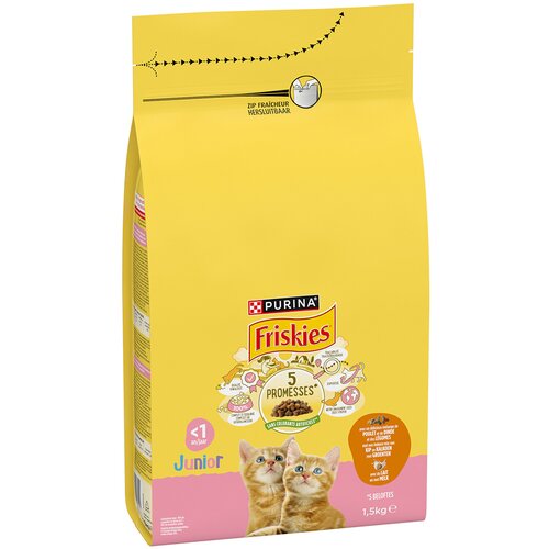 Friskies PURINA Junior Cat s piletinom, puretinom i povrćem - 3 x 1,5 kg Slike