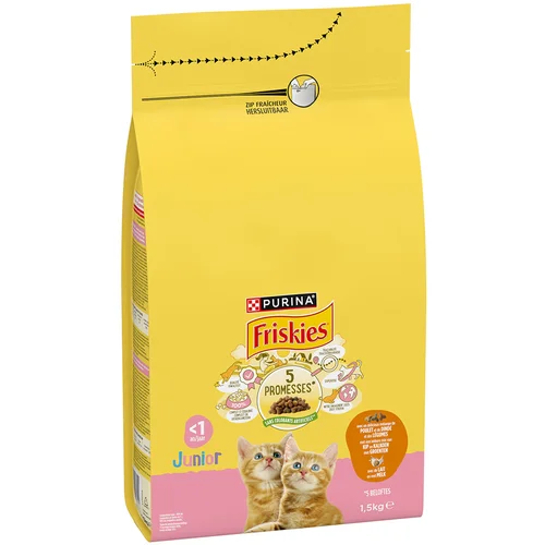 Friskies PURINA Junior Cat s piletinom, puretinom i povrćem - 3 x 1,5 kg