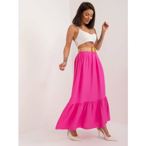 Fashion Hunters Dark pink airy skirt with ruffles Slike