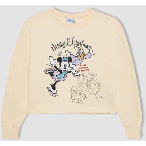 Defacto Girls Disney Mickey Mouse & Friends Regular Fit Crew Neck Sweatshirt Slike