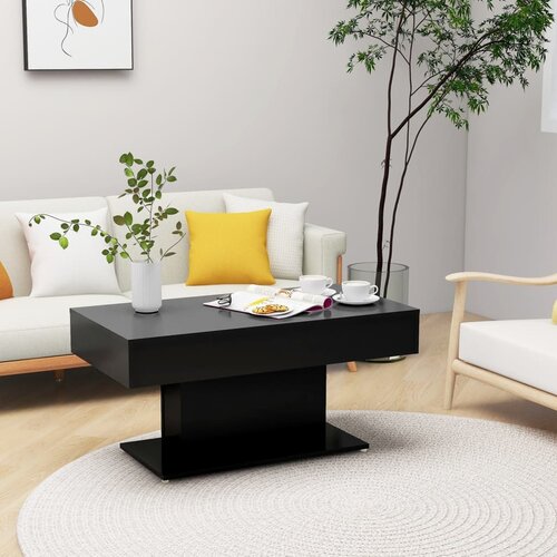 The Living Store Klubska mizica črna 96x50x45 cm iverna plošča - Klubska Mizica, (21574110) Cene