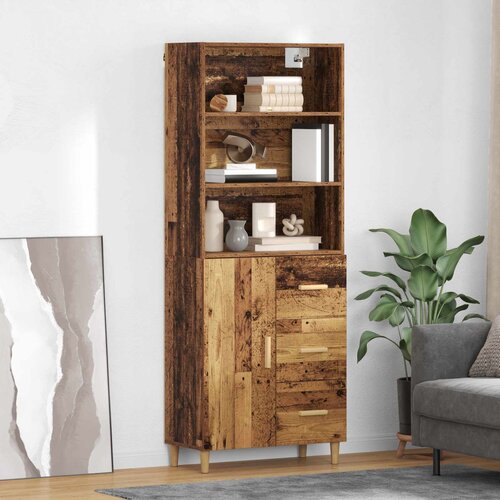  Highboard Staro drvo 69,5 x 32,5 x 180 cm Konstruirano drvo Cijene