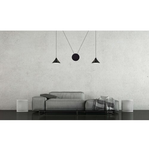 Visilica na sajli ABRAMO 2xE27/15W/230V crni Slike