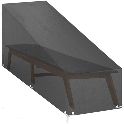 Maison Chic Prevleka za zunanjo pohi&amp;scaron;tvo - Prevleka za ležalnik 12 obročkov 205x75x40/70 cm polietilen, (21795285) Slike