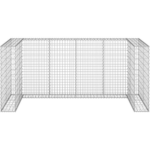 VidaXL Gabionski zid za kante od pocinčanog čelika 250 x 100 x 110 cm Slike