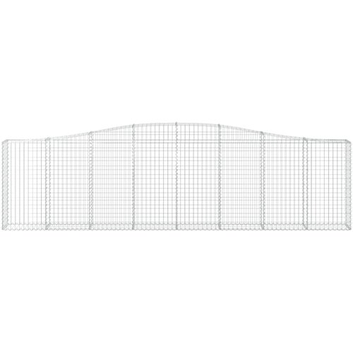  Lučne gabionske ko&amp;scaron;are 9 kom 400x30x100/120cm pocinčano željezo Slike