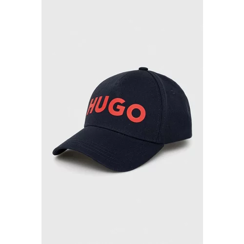 Hugo Pamučna kapa sa šiltom boja: tamno plava, s aplikacijom