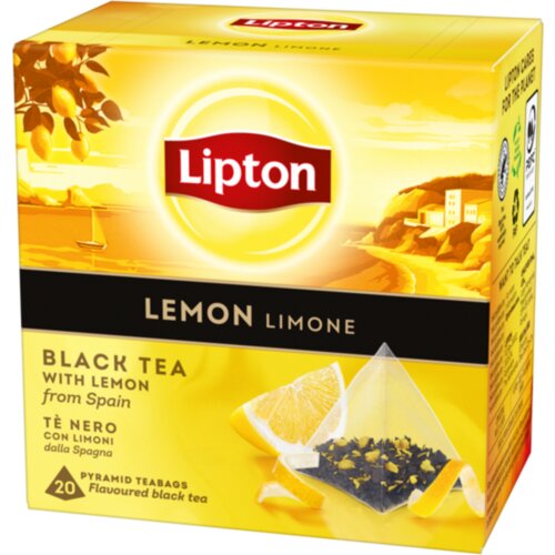 Lipton Črni čaj Lemon - 20 Čajnih vrečk Cene