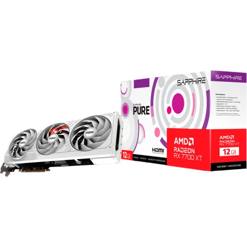 Sapphire Obnovljeno - znaki rabe - PURE AMD Radeon RX 7700 XT GAMING OC | 12GB | GDDR6 | 2xHDMI 2xDisplayport | PCI-e 4.0 | Gaming Grafična Kartica, (21633561)