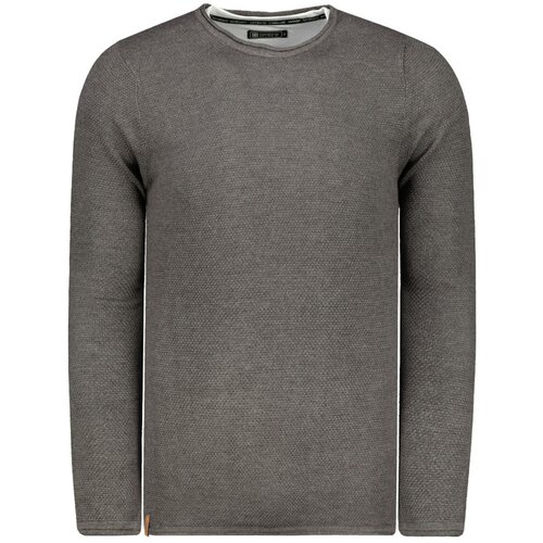 Ombre Muški džemper E121 crni siva Slike