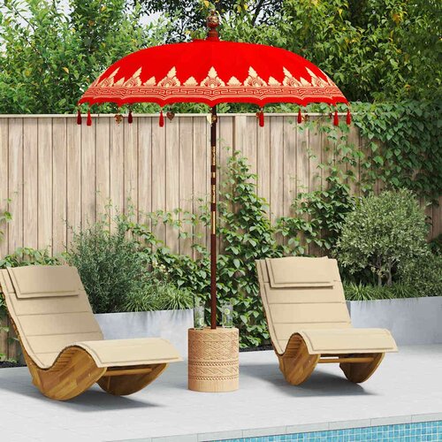  Balineški Parasol Crvena 180-190 cm Pamuk  solidno drvo Cijene
