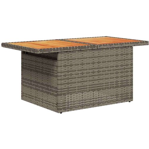 vidaXL 7-dijelni set vrtnih sofa poliratan i bagrem s jastucima sivi Cene