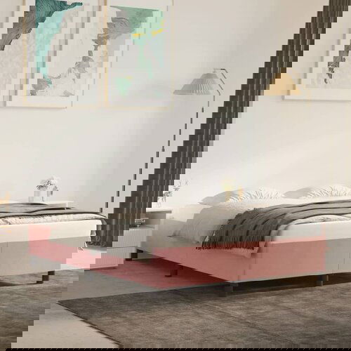 vidaXL Okvir za krevet ružičasti 140 x 190 cm baršunasti Cijene