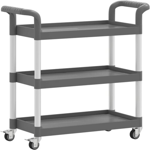 VidaXL 3-nadstropni voziček siv 77x34x72 cm aluminij, (21066239) Slike