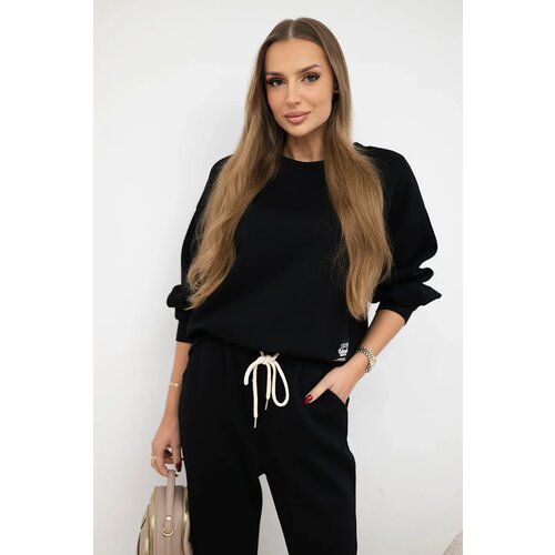 Kesi Włoski Viscose set sweatshirt + pants black Slike