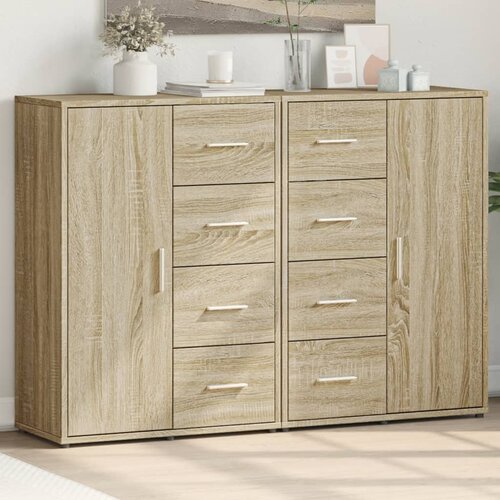 VidaXL Komoda 2 kosa sonoma hrast 60x31x84 cm inženirski les Slike