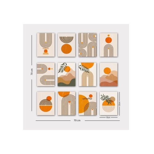 WALLXPERT dekorativna slika od 12 delova 12MDF14YS Slike