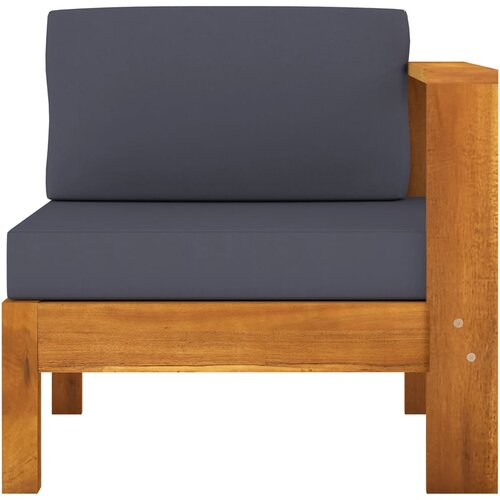 Maison Chic Sredinski kavč - Sofa - Kanape z 1 naslonjalom za roke temno siv trdna akacija, (21727674) Cene