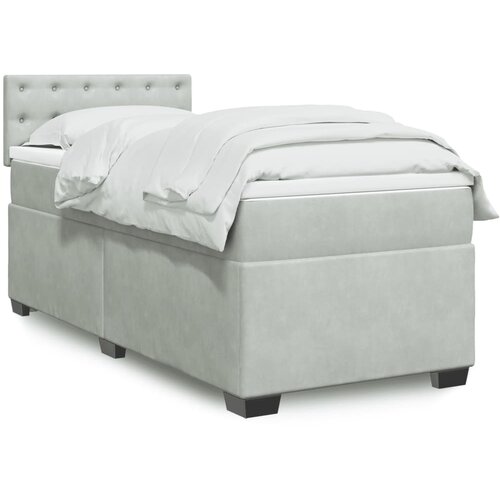  Box spring krevet s madracem svjetlosivi 100x200 cm bar&scaron;unasti Cijene