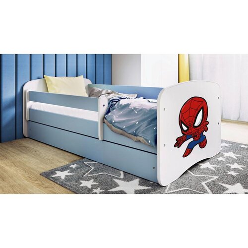 MID.YOU Dječji krevet Dreamy Spiderman 160x80 sa madracem s ladicom Plava Cijene