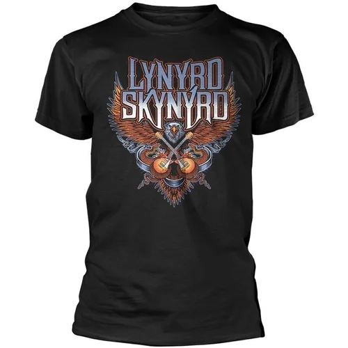 Lynyrd Skynyrd Majica Crossed Guitars Unisex Black 2XL