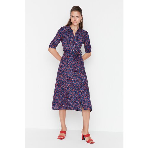 Trendyol Ženska haljina MultiColored BeltEd Shirt Dress Slike