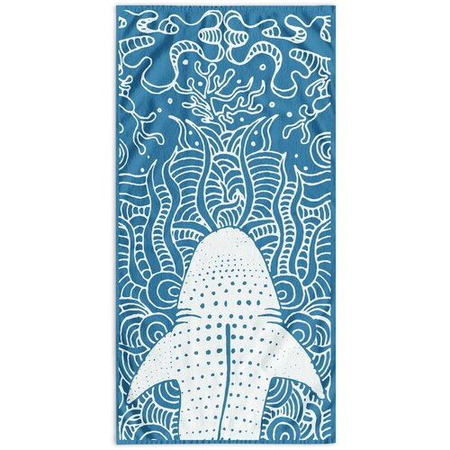 DecoKing Plavi ručnik za plažu 90x180 cm Shark - Slike