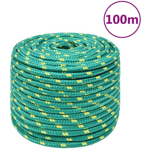 VidaXL Brodski konop zeleni 14 mm 100 m od polipropilena Slike