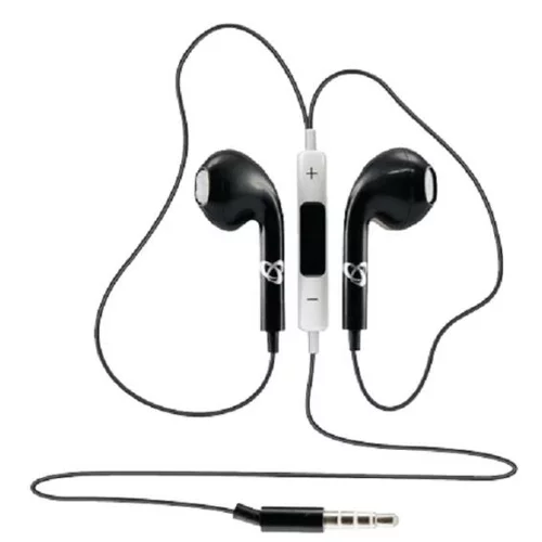 S Box Slušalke ušesne stereo z mikrofonom iEP-204B črne iEP-204B