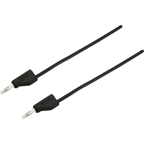 Voltcraft Merilni kabel [vtikač 4 mm - vtikač 4 mm] 0.25 m črne barve MSB-300 zložljiv drug v drugega\, prilagodljiv\, izolirani, (20422815) Slike