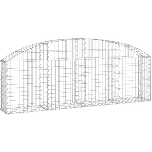  Gabionska ko&amp;scaron;ara s lukom 200 x 30 x 60/80 cm pocinčano željezo Slike