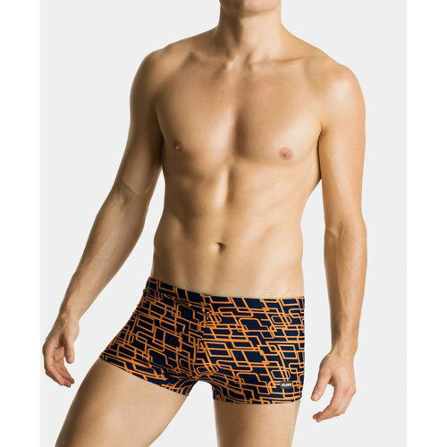 Atlantic Men's Swim Shorts - Dark Blue/Orange Slike