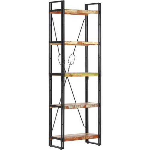VidaXL Knjižna omara 5-nadstropna 60x30x180 cm trden predelan les Slike