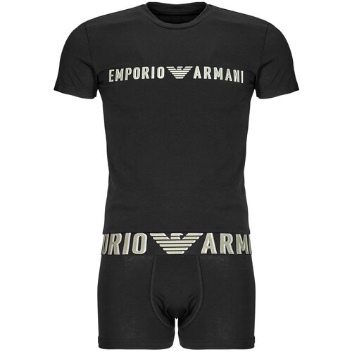 Emporio Armani T-SHIRT + TRUNK SET Crna Slike