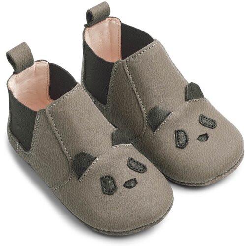 Liewood otroški usnjeni copatki panda grey Cene