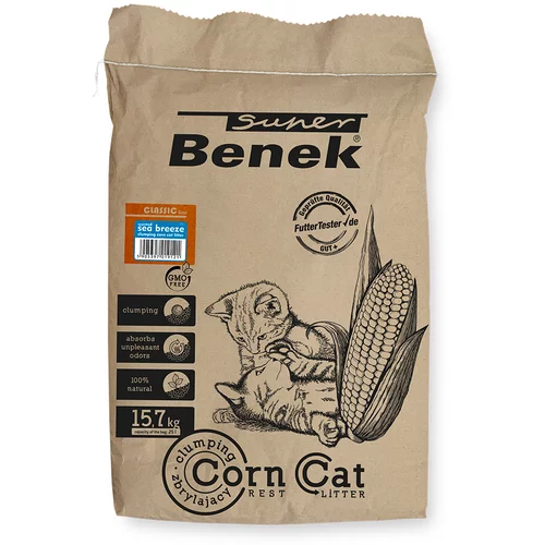 Benek Super Corn Cat Sea Breeze - 25 l (oko 15,7 kg)