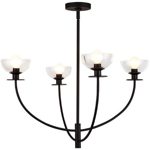  Alora Mood ALM-SYLVIA4-BK-CL - Luster na &scaron;tapu SYLVIA 4xE14/40W/230V crna Cene