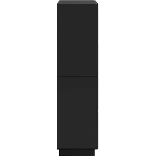  Visoka komoda Crna 79 x 41 x 151 cm Konstruirano drvo - Crna Slike