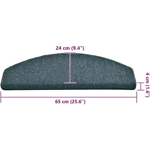  Otirači za stepenice 30 kom tamnozeleni 65x24x4 cm Slike