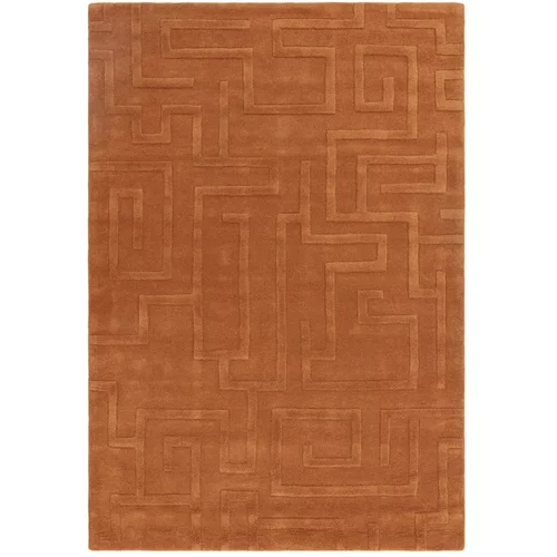 Asiatic Carpets Ciglasti vuneni tepih 160x230 cm Maze –