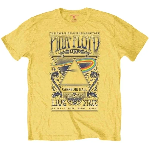 Pink Floyd Košulja Carnegie Hall Poster Unisex Yellow L