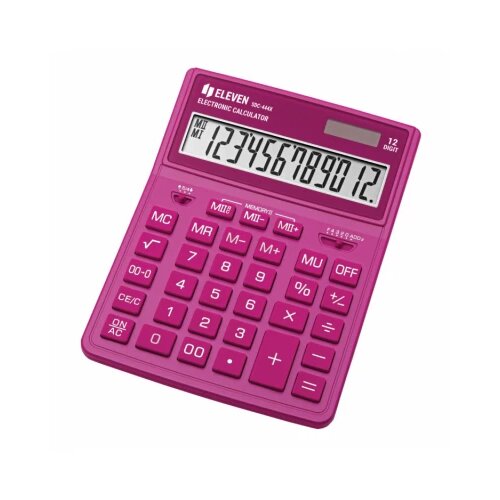 Eleven Stoni kalkulator SDC-444 color, 12 cifara roze Slike